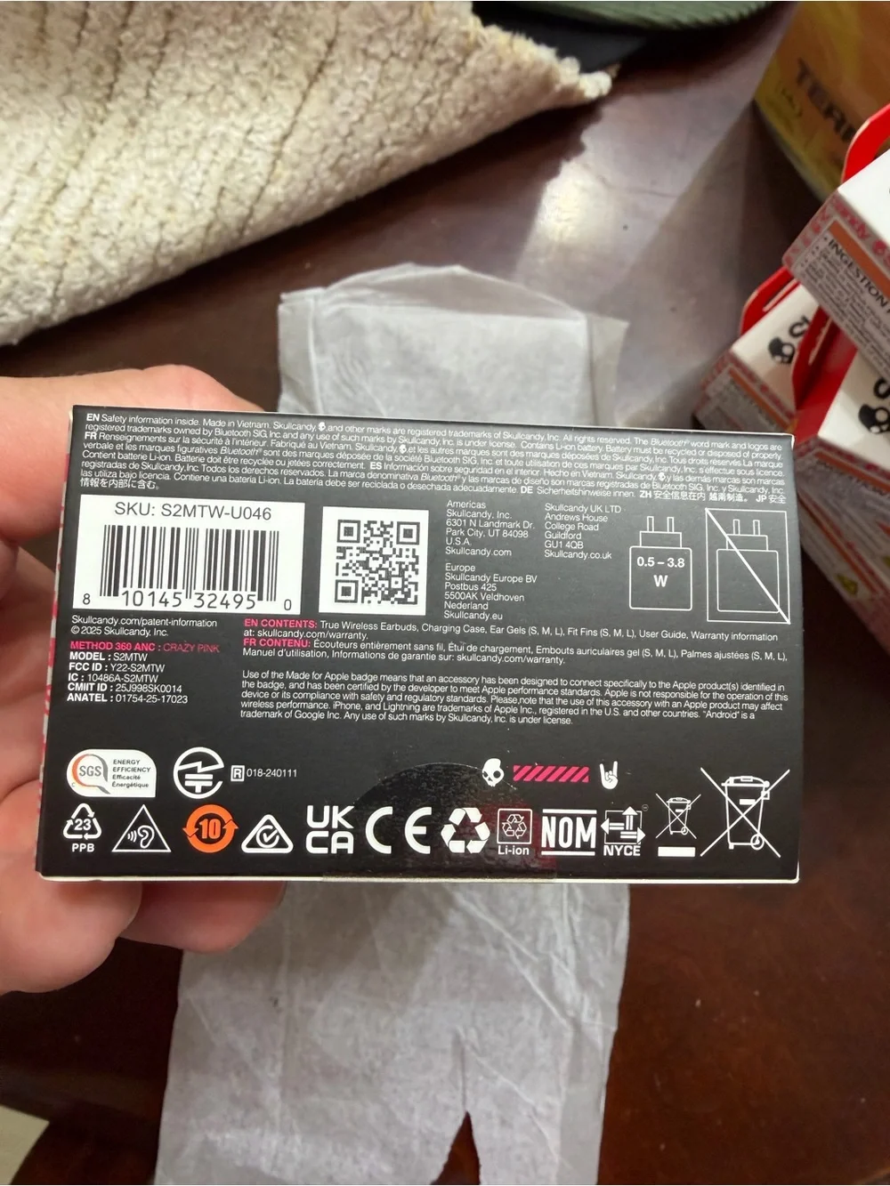 Skullcandy Method 360 ANC True Wireless Earbuds - Pink brand new